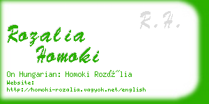 rozalia homoki business card